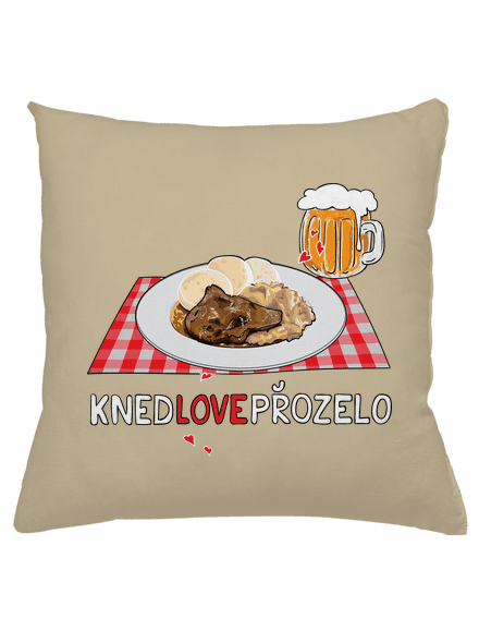 Knedlo vepřo zelo polštář Beige