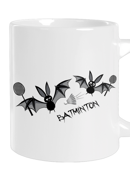Batminton velký hrnek White
