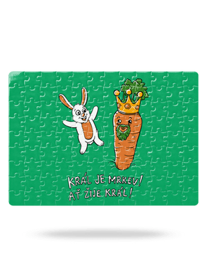 Král je mrkev, ať žije král puzzle White