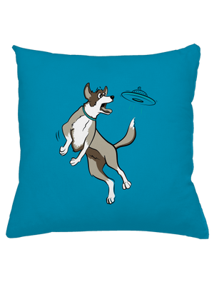 Létající talíř polštář Blue Turquoise