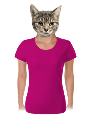 Bez potisku dámské tričko Fuchsia Red