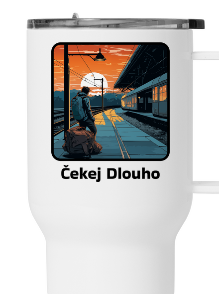 Čekej dlouho termohrnek White