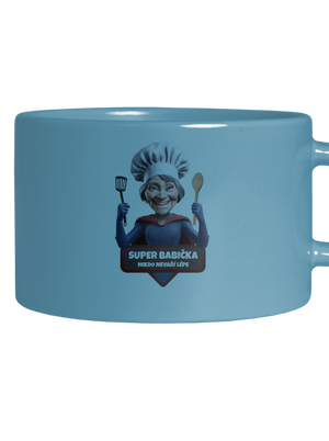 Super babička hrnek makronka Blue Macaron