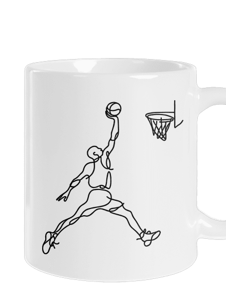 One line slam dunk klasický hrnek White