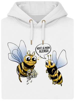 Alergická včelka unisex mikina premium Snowwhite