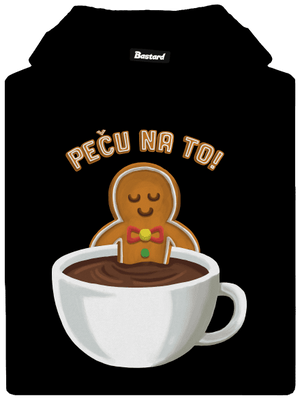 Peču na to! pánská mikina klokanka Black