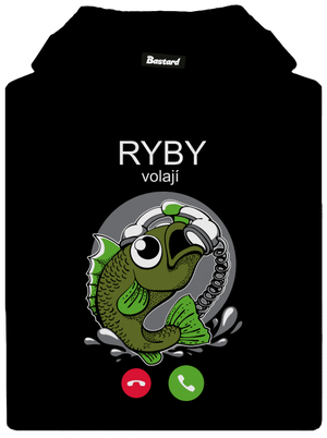 Ryby volají dámská mikina klokanka Black