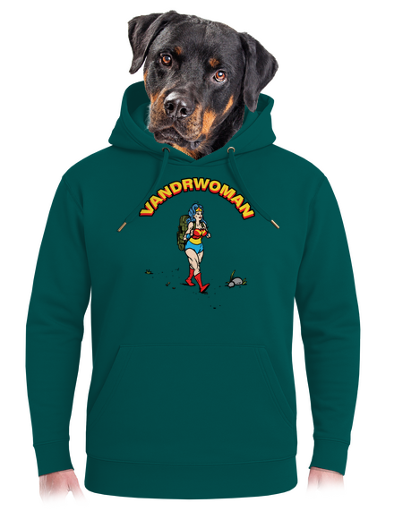 Vandrwoman unisex mikina premium Emerald Green