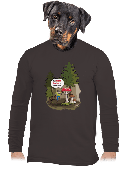 Bacha houbař pánské dlouhý rukáv Bear Brown