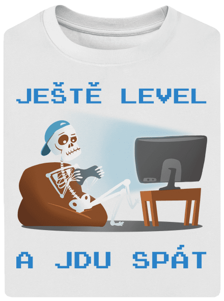 Ještě level unisex tričko oversized White