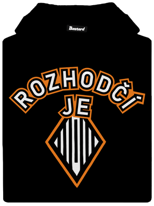 Rozhodčí pánská mikina klokanka Black