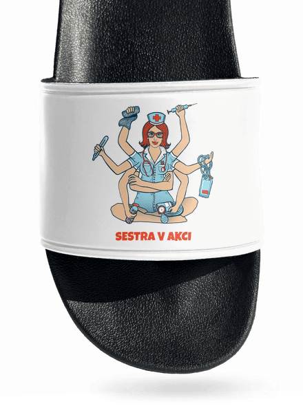 Sestra v akci pantofle White