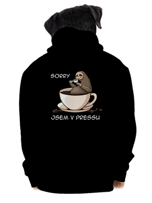 V pressu pánská mikina na zip Black