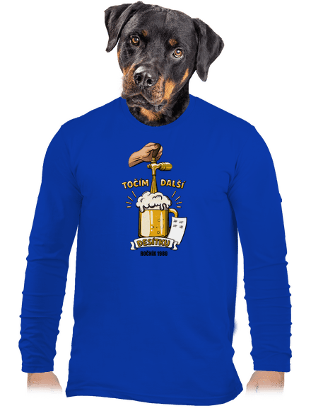 Točím další desítku pánské dlouhý rukáv Royal Blue