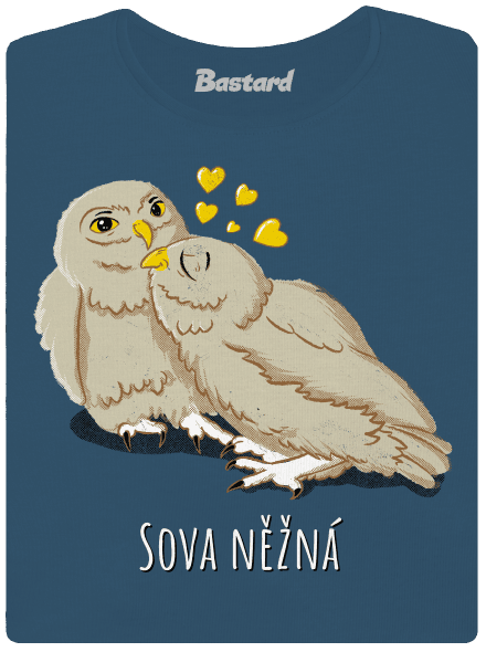 Sova něžná dámské tričko premium Petrol Blue