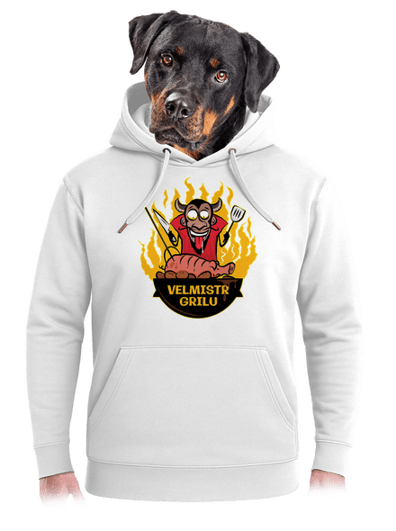 Velmistr grilu unisex mikina premium Snowwhite