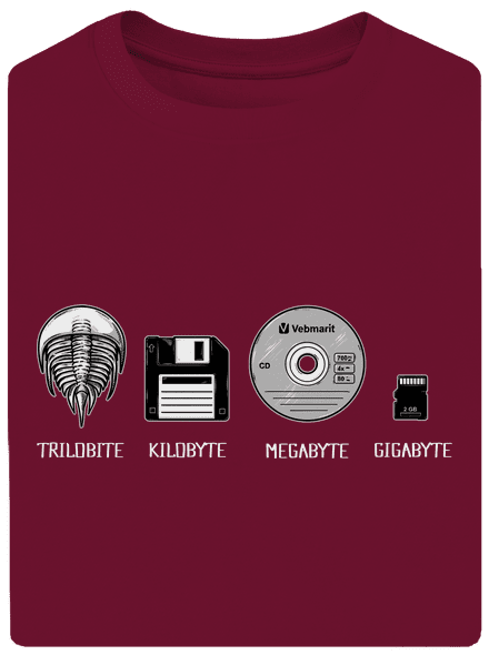 Trilobite unisex tričko oversized Garnet