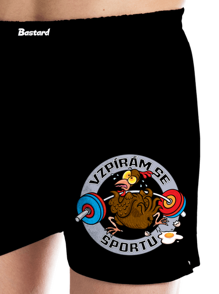 Vzpírám se sportu pánské trenky Black