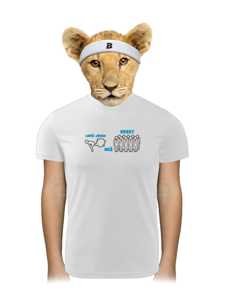 Jeden prd dětské sportovní tričko White