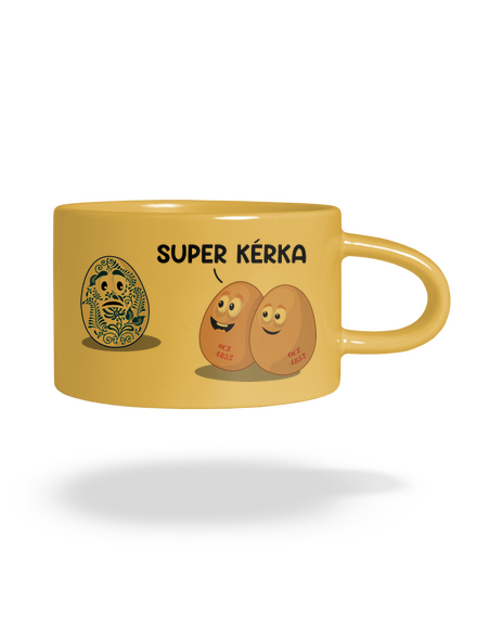 Super kérka hrnek makronka Yellow Macaron