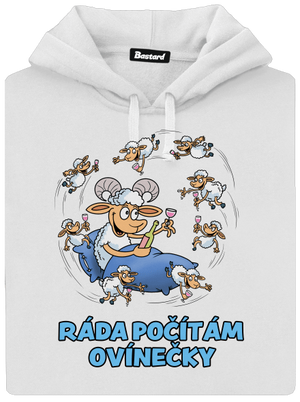 Počítám ovínečky dámská mikina klokanka White