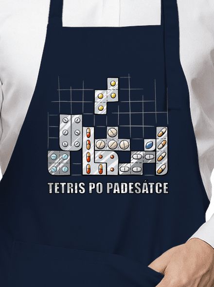 Tetris zástěra Navy