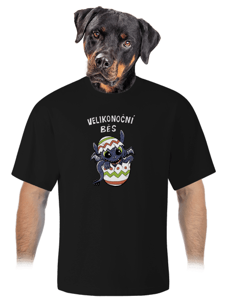 Velikonoční běs unisex tričko oversized Black