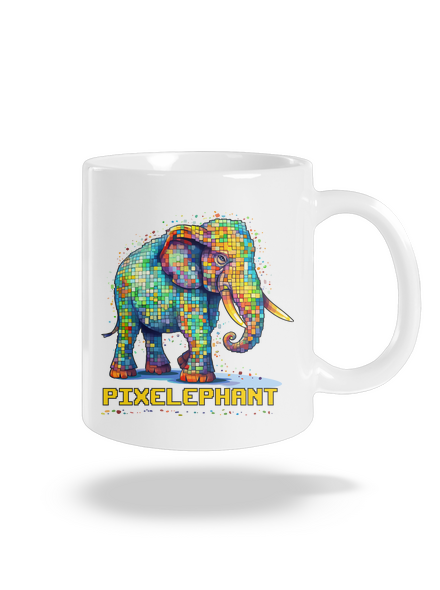 Pixelephant klasický hrnek White