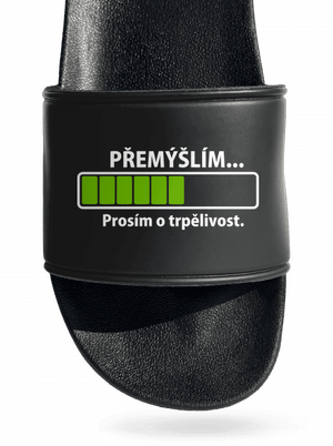 Přemýšlím pantofle Black