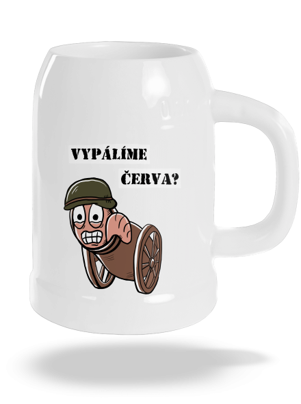 Vypálíme červa? půllitr White