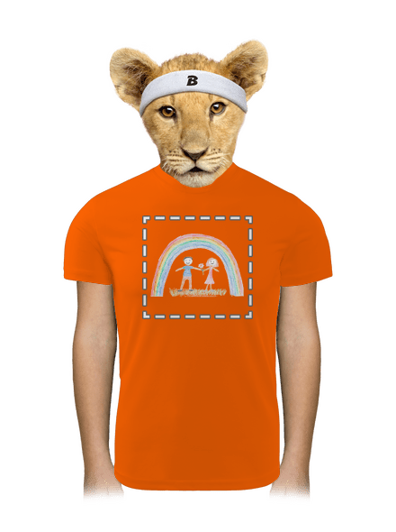 Dětské kresby - nahraj vlastní dětské sportovní tričko Neon Orange