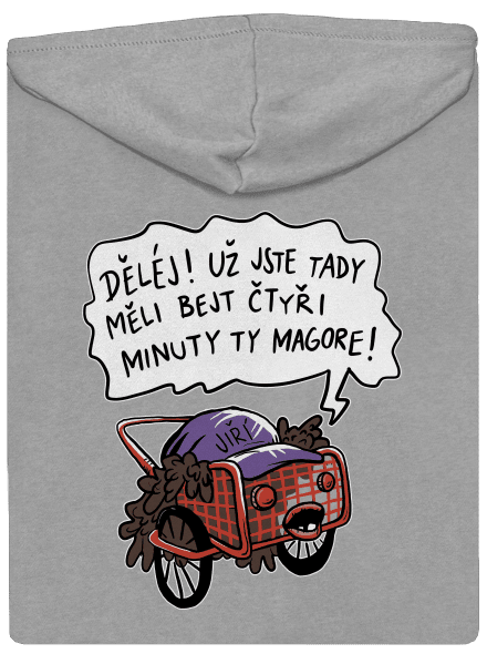 Jiří kára pánská mikina na zip Light Melange