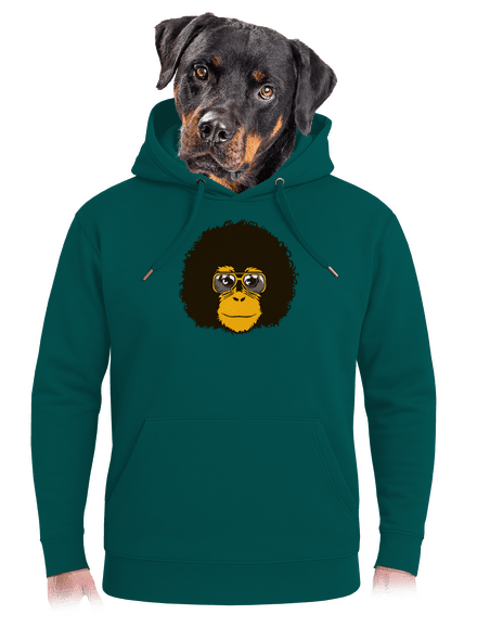 Retro opičák unisex mikina premium Emerald Green