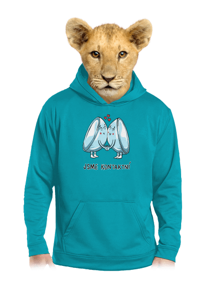 Kontaktní čočky dětská mikina klokanka Hawaiian Blue