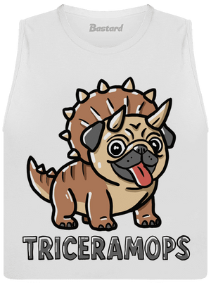 Triceramops dámské tílko volné White