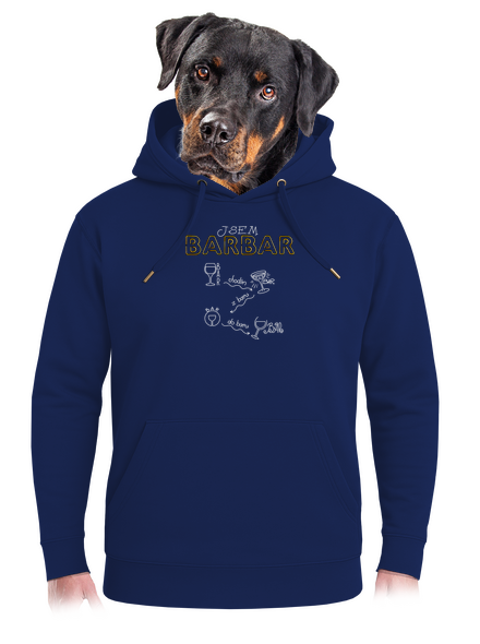 Barbar unisex mikina premium Navy