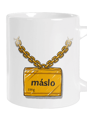 Máslo velký hrnek White