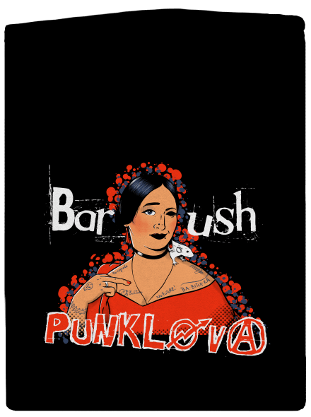 Barush Punklova pánská mikina na zip Black