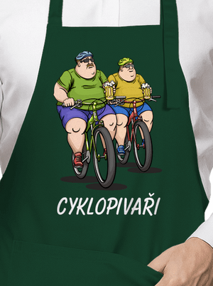 Cyklopivaři zástěra Bottle Green