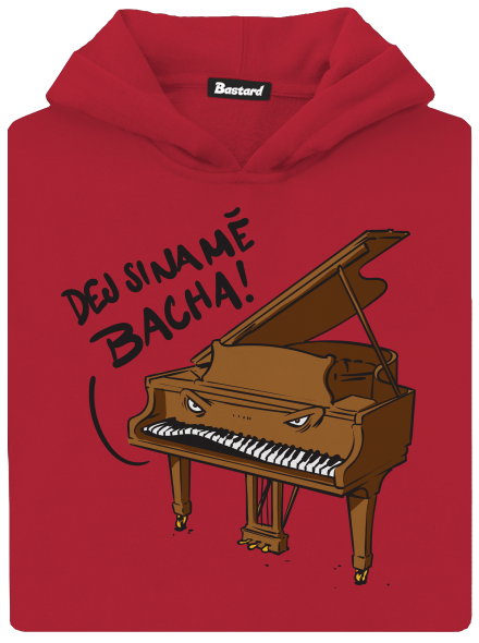 Dej si bacha dětská mikina klokanka Fire Red