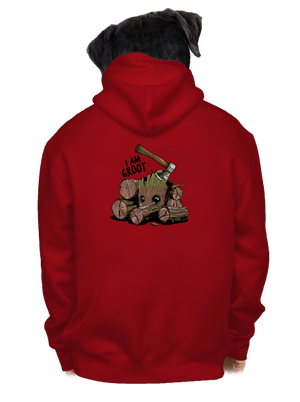 I Am Groot pánská mikina na zip Red