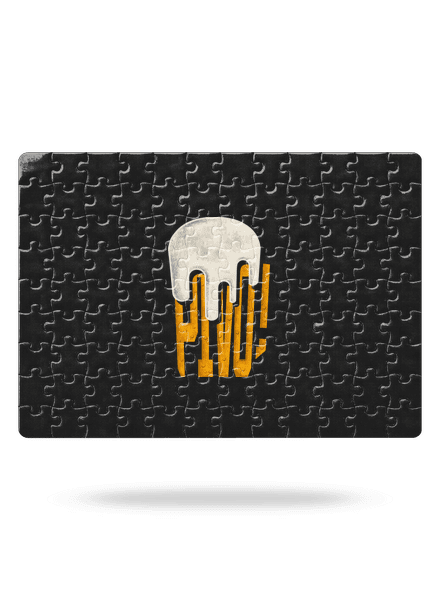 Nápis Pivo puzzle White