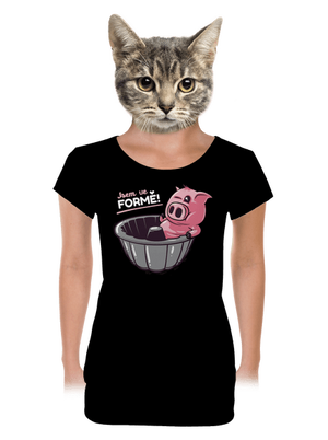 Ve formě dámské tričko s lemem Black