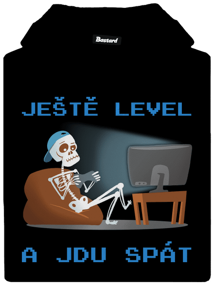 Ještě level pánská mikina klokanka Black