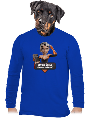 Super máma pánské dlouhý rukáv Royal Blue