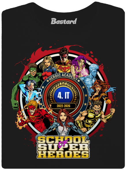 Školní potisk Super school dámské tričko Black