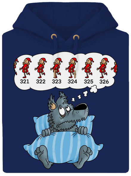 Vlčí nespavost unisex mikina premium Navy