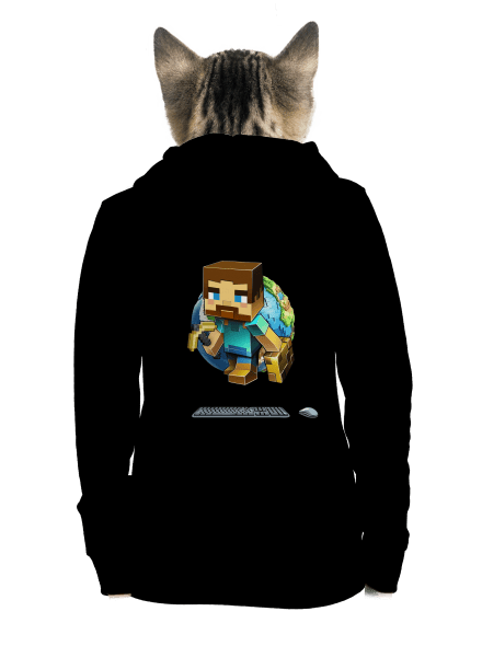 B17: Minecraft dámská mikina na zip Black