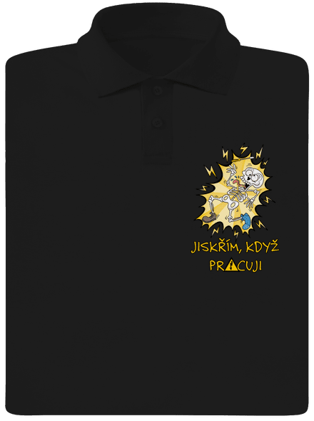 Jiskřím pánská polokošile Black