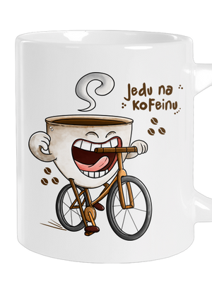 Jedu na kofeinu velký hrnek White